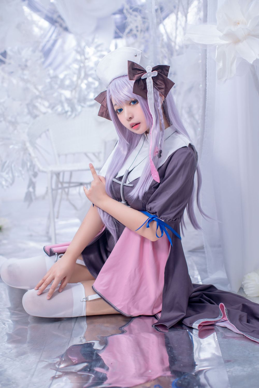 大眼萌妹黑猫猫OvO丝袜美腿COSPLAY碧蓝航线女灶神